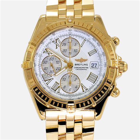 gold breitling watches|breitling gold watches men.